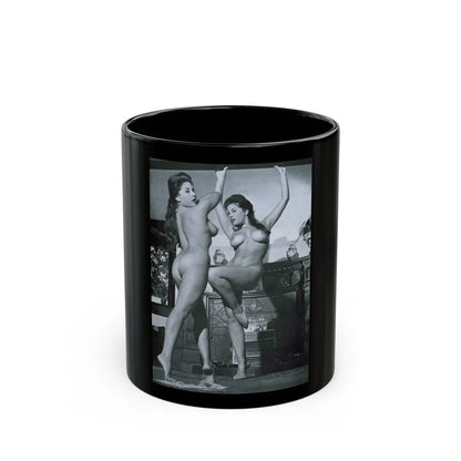 June Palmer #148 - Topless (Vintage Female Icon) Black Coffee Mug-11oz-Go Mug Yourself