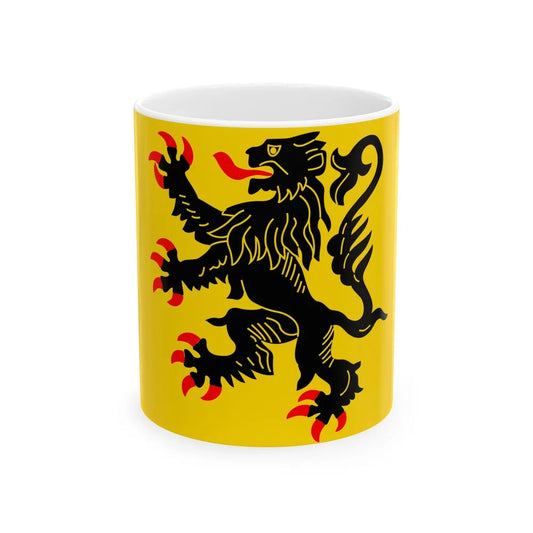 Flag of Nord Pas de Calais France - White Coffee Mug-11oz-Go Mug Yourself