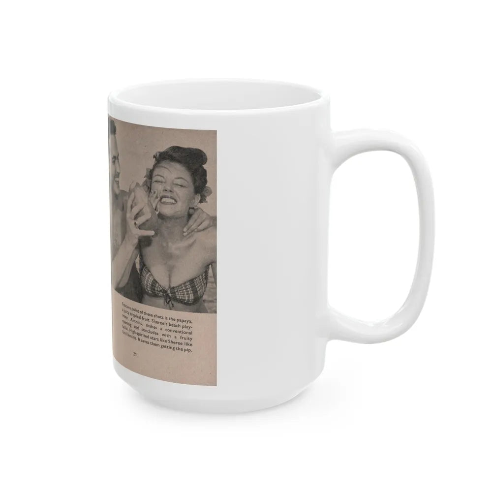 Sheree North #160 - Pages 26 & 27 from 66 PHOTOGRAPHS OF Sheree NORTH U.K. Pocket Mag. (Vintage Female Icon) White Coffee Mug-Go Mug Yourself