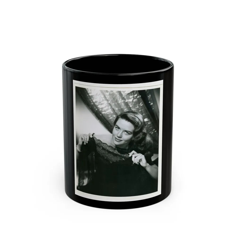 Dorothy Malone #59 (Vintage Female Icon) Black Coffee Mug-11oz-Go Mug Yourself