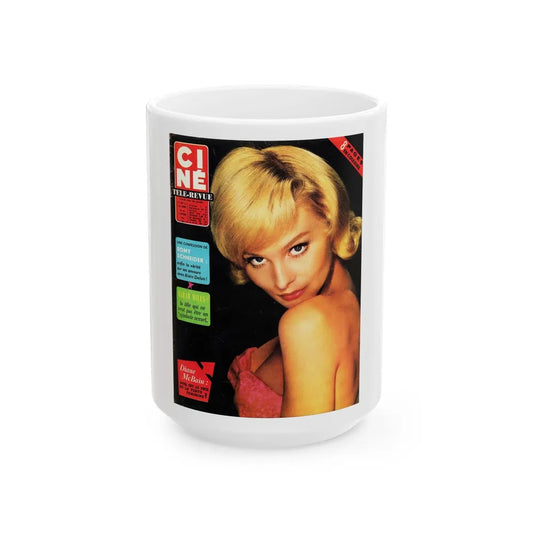 Diane McBaine #11 (Vintage Female Icon) White Coffee Mug-15oz-Go Mug Yourself