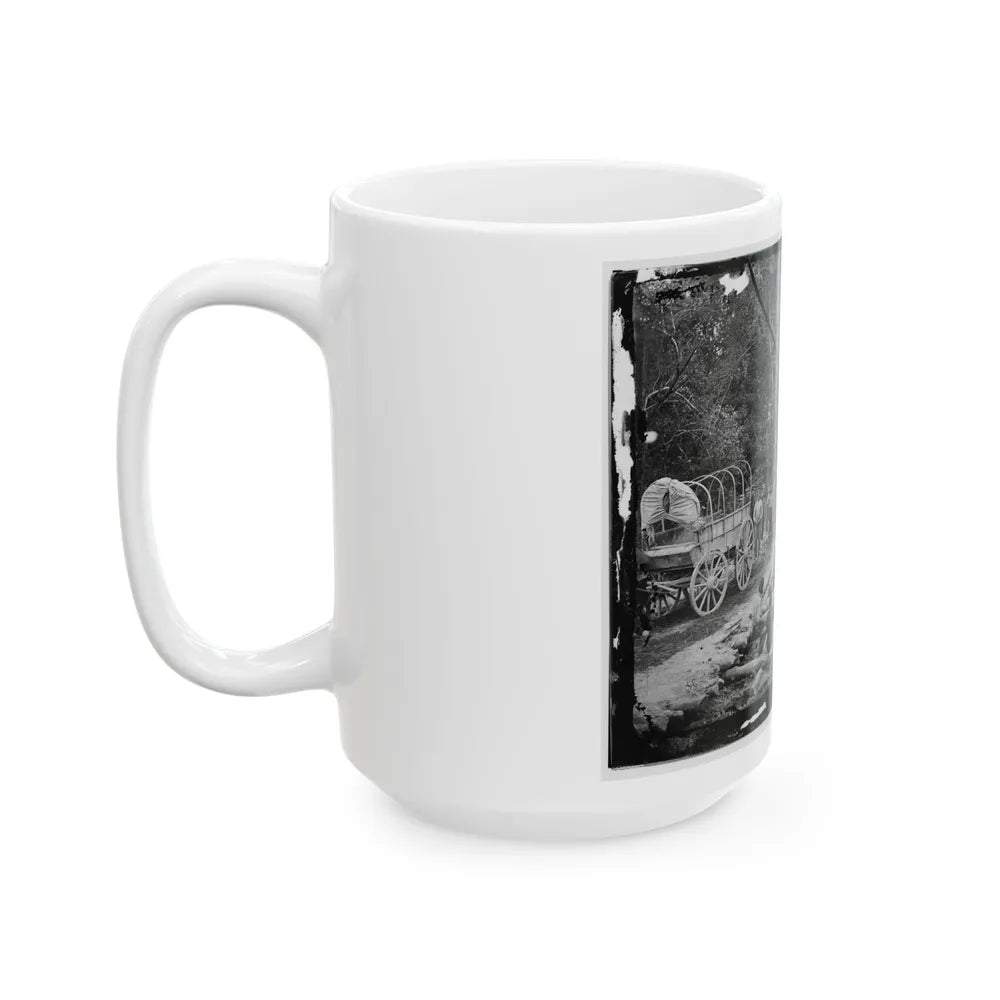 Chickahominy River, Va. Grapevine Bridge Built May 27-28, 1862, By The 5th New Hampshire Infantry Under Col. Edward E. Cross (U.S. Civil War) White Coffee Mug-Go Mug Yourself