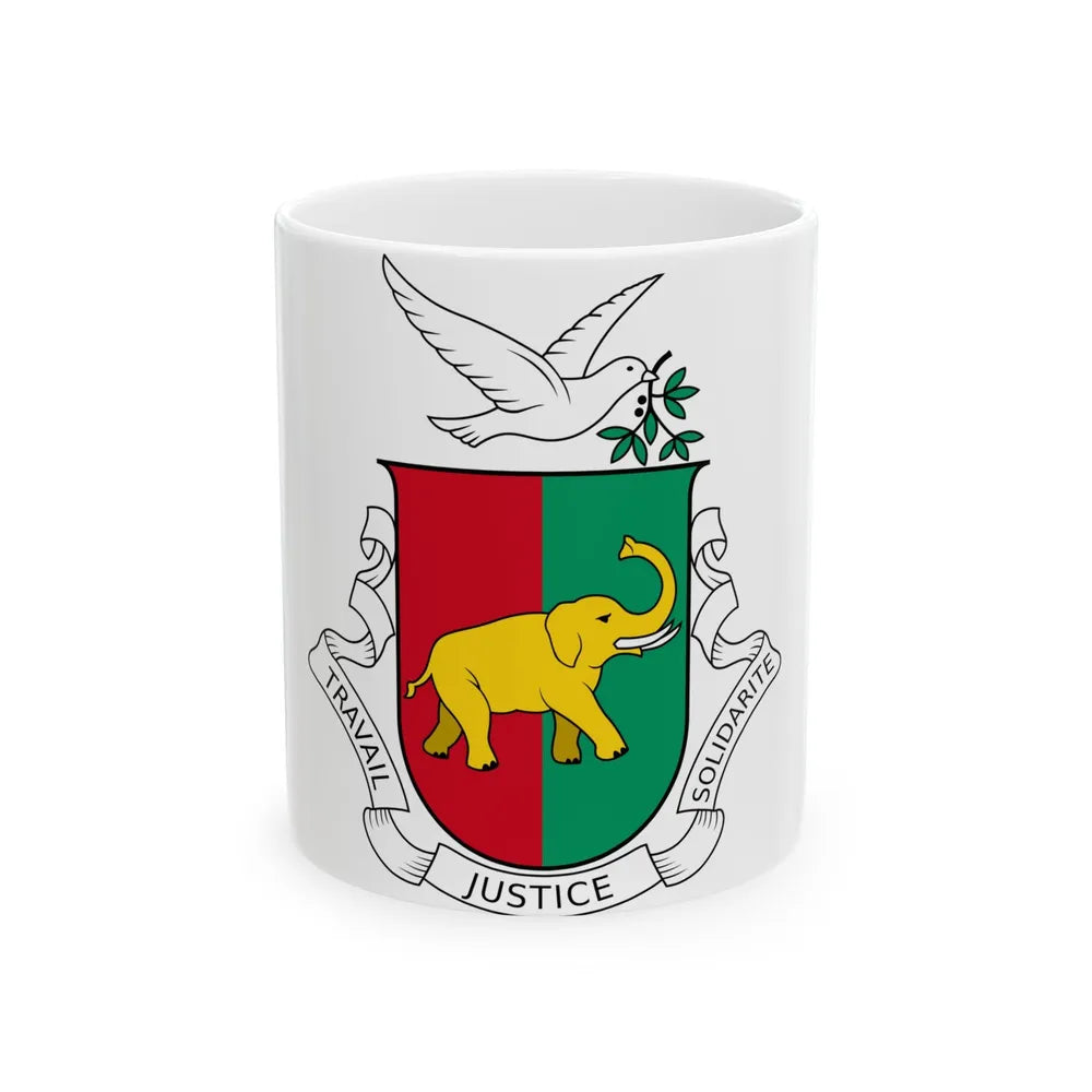 Coat of arms of Guinea 1958-1984 - White Coffee Mug-11oz-Go Mug Yourself