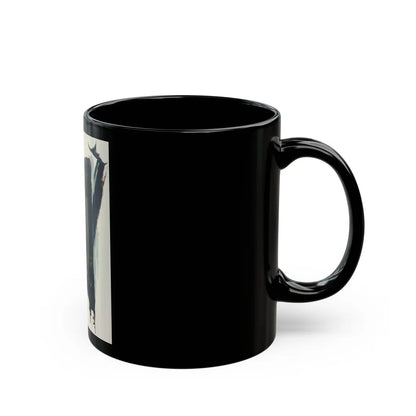 Cowboy Unlocking Door - Black Coffee Mug-Go Mug Yourself