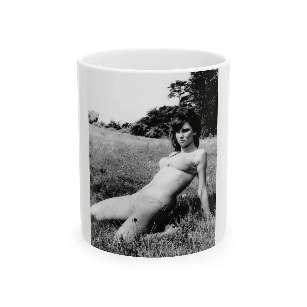 Caroline Munro #286 (Vintage Female Icon) White Coffee Mug-11oz-Go Mug Yourself