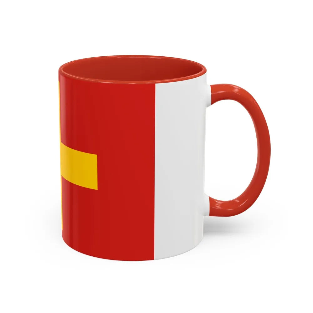 Flag of Ancona Italy - Accent Coffee Mug-Go Mug Yourself