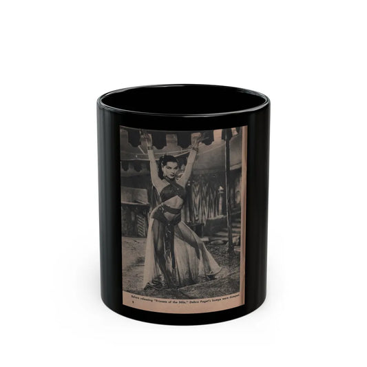 Debra Paget #526 - Show Pocket Mag. '55 - 1 B&W Photo & Caption (Vintage Female Icon) Black Coffee Mug-11oz-Go Mug Yourself