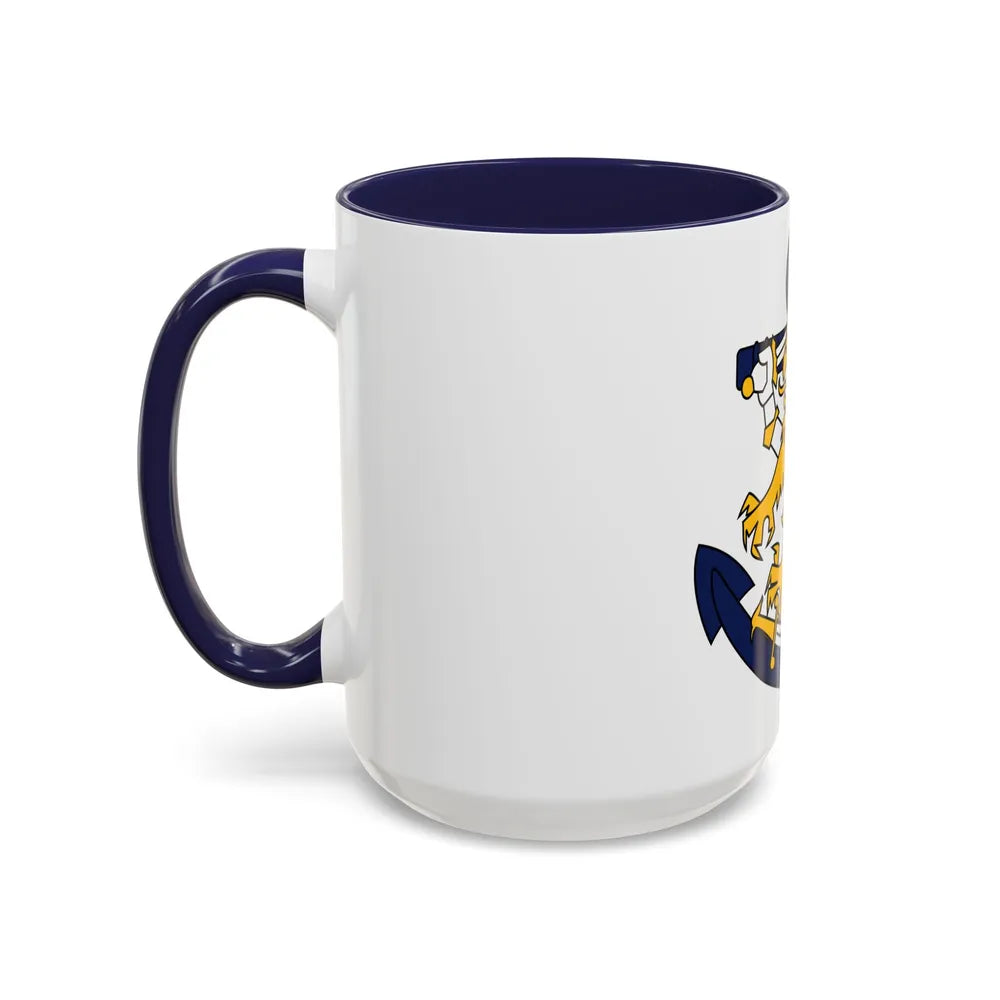 Coat of Arms of Finnish Navy - Accent Coffee Mug-Go Mug Yourself