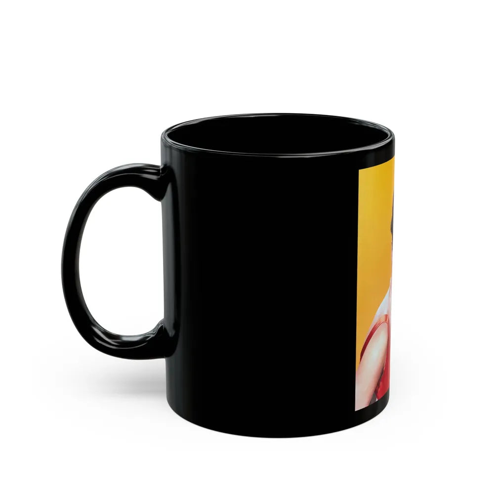 Gila Golan #47 (Vintage Female Icon) Black Coffee Mug-Go Mug Yourself