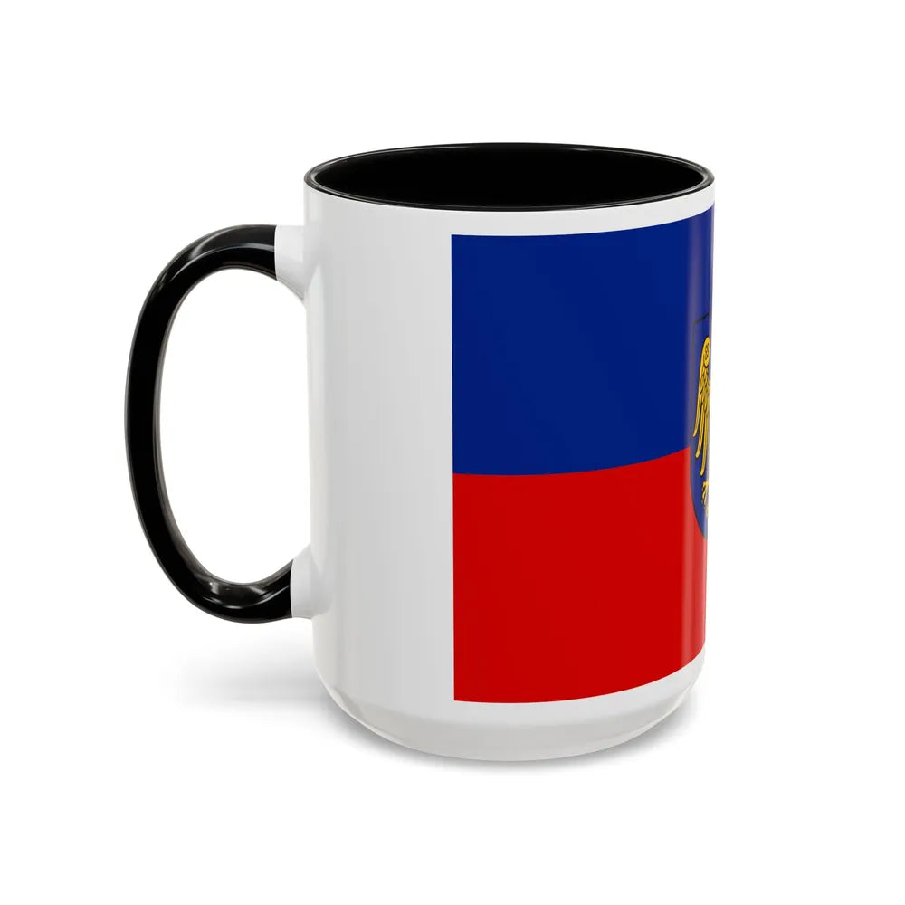 Flag of Gliwice Poland - Accent Coffee Mug-Go Mug Yourself