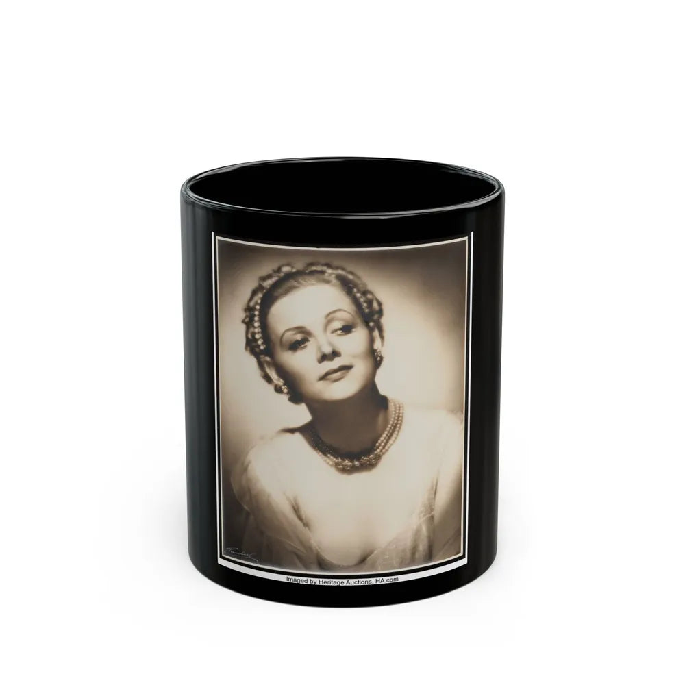 Gloria Stuart #11 (Vintage Female Icon) Black Coffee Mug-11oz-Go Mug Yourself