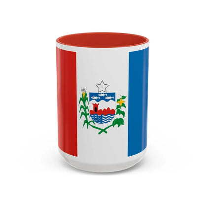 Flag of Alagoas Brazil - Accent Coffee Mug-15oz-Red-Go Mug Yourself