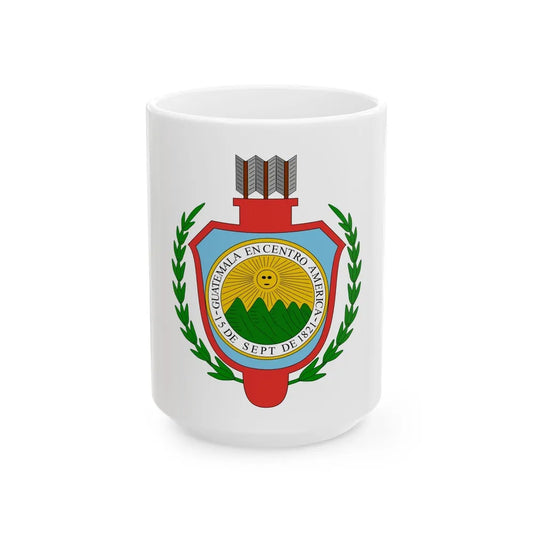 Coat of arms of Guatemala (1843-1851) - White Coffee Mug-15oz-Go Mug Yourself