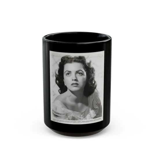 Faith Domergue #84 (Vintage Female Icon) Black Coffee Mug-15oz-Go Mug Yourself