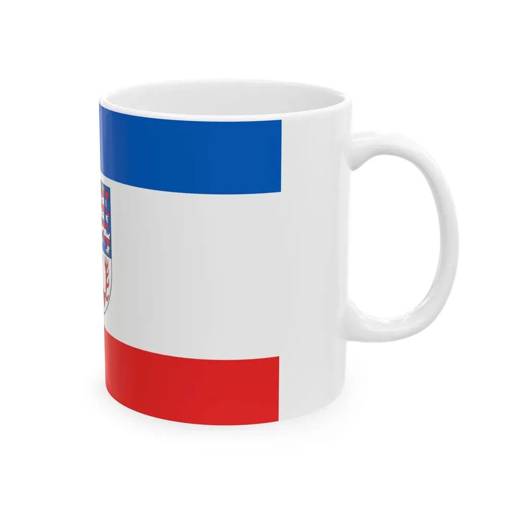 Flag of Unstrut Hainich Kreis Germany - White Coffee Mug-Go Mug Yourself