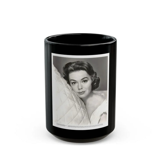 Barbara Rush #245 (Vintage Female Icon) Black Coffee Mug-15oz-Go Mug Yourself