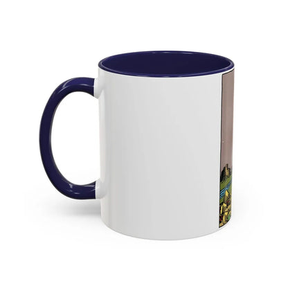 The 5 of Cups (Tarot Card) Accent Coffee Mug-Go Mug Yourself