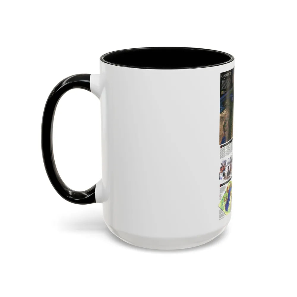 Caspian Sea (1999) (Map) Accent Coffee Mug-Go Mug Yourself