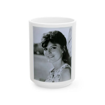 Katharine Ross #34 (Vintage Female Icon) White Coffee Mug-15oz-Go Mug Yourself