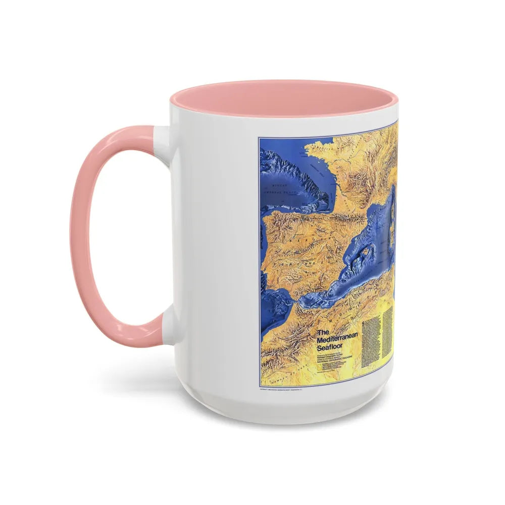 Mediterranean Seafloor (1982) (Map) Accent Coffee Mug-Go Mug Yourself