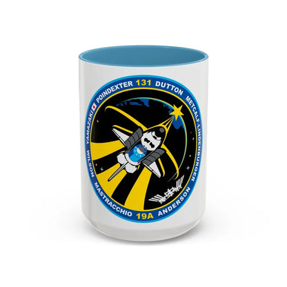 STS 131 (NASA) Accent Coffee Mug-15oz-Light Blue-Go Mug Yourself