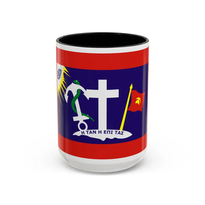 Flag of Hydra Greece - Accent Coffee Mug-15oz-Black-Go Mug Yourself