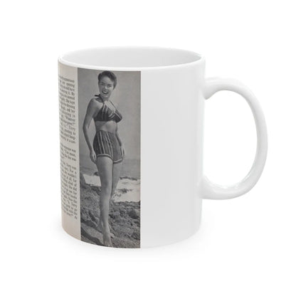 Terry Moore #457 - 66 PHOTOGRAPHS OF Terry MOORE U.K. Pocket Mag. Pages 44 & 45 (Vintage Female Icon) White Coffee Mug-Go Mug Yourself