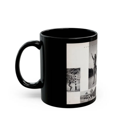 Dawn Richard #70 - [Pages 66 & 67] Including 2 Pages & 7 B&W Photos with Caption from DUDE Mag. '57 1 (Vintage Female Icon) Black Coffee Mug-Go Mug Yourself