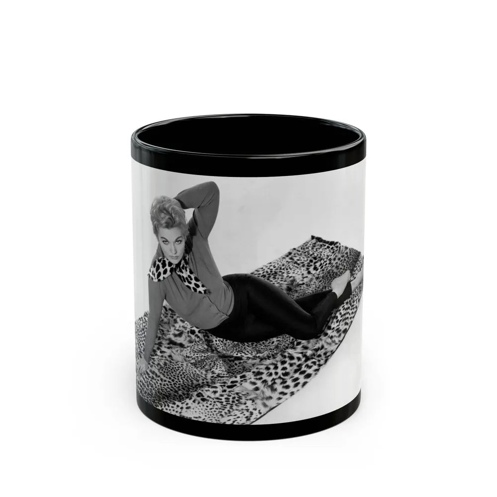 Kim Novak #297 (Vintage Female Icon) Black Coffee Mug-11oz-Go Mug Yourself