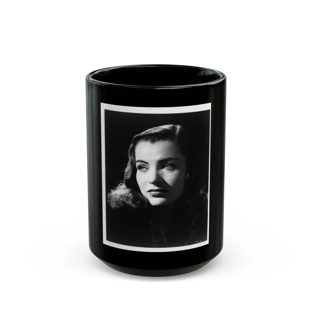 Ella Raines #139 (Vintage Female Icon) Black Coffee Mug-15oz-Go Mug Yourself