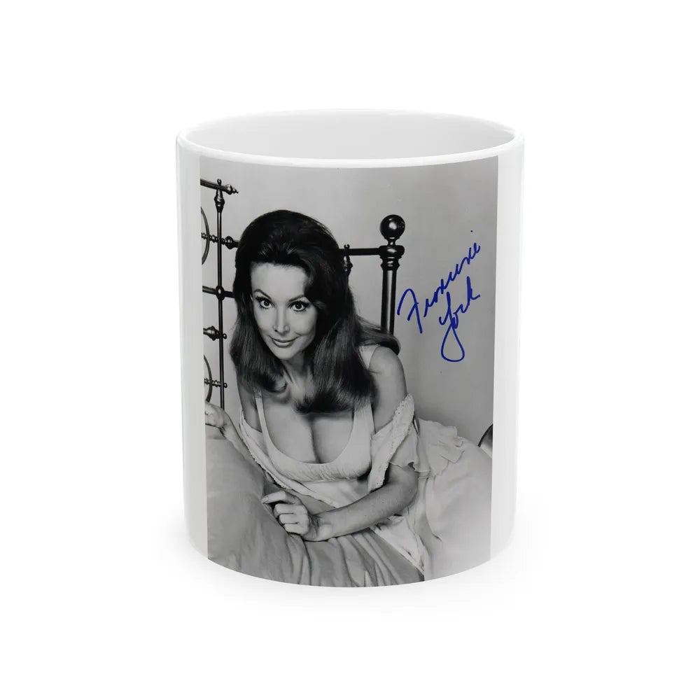 Francine York #50 (Vintage Female Icon) White Coffee Mug-11oz-Go Mug Yourself