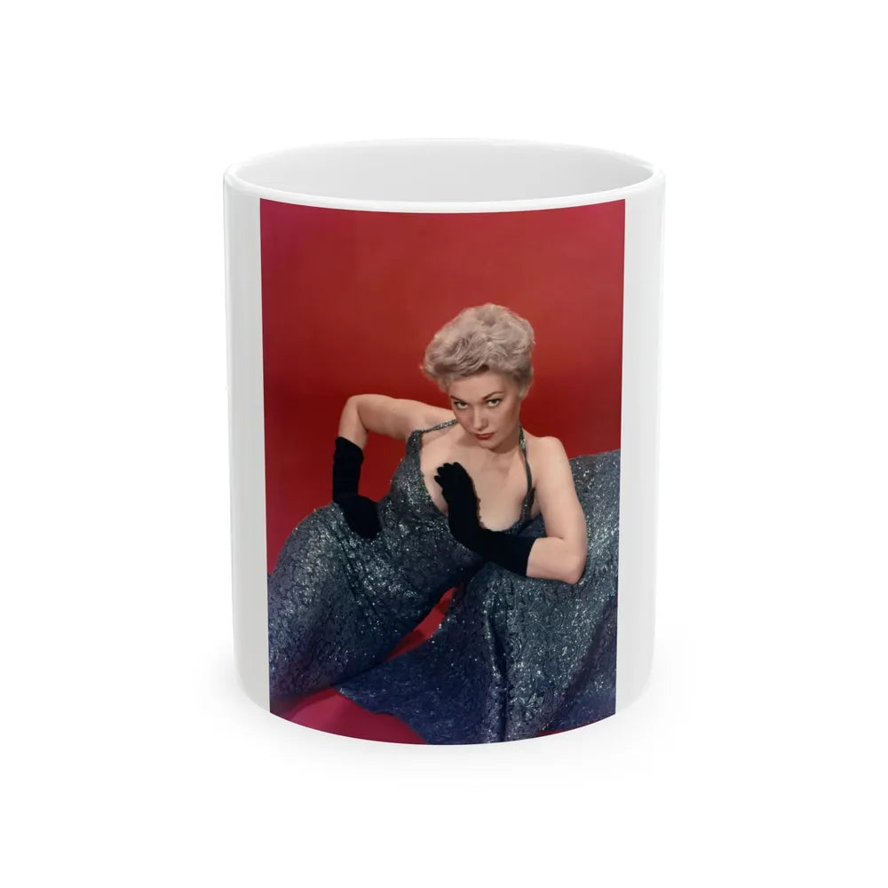 Kim Novak #306 (Vintage Female Icon) White Coffee Mug-11oz-Go Mug Yourself