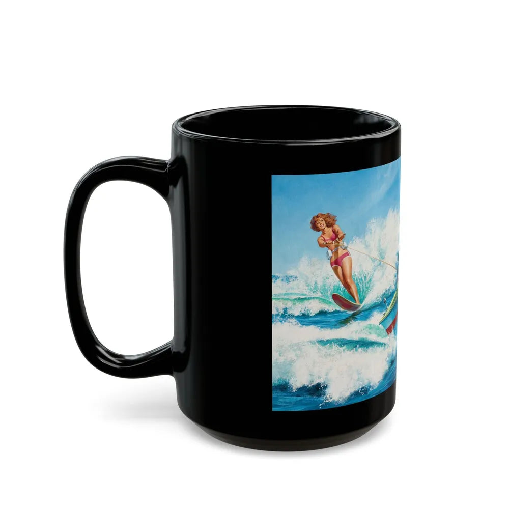 Boat Fun, story illustration - Black Coffee Mug-Go Mug Yourself