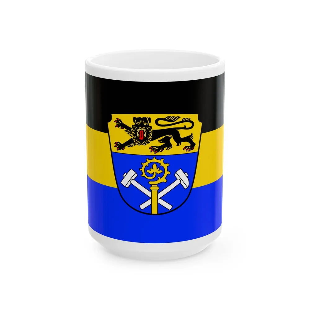 Flag of Weilheim Schongau Germany - White Coffee Mug-15oz-Go Mug Yourself