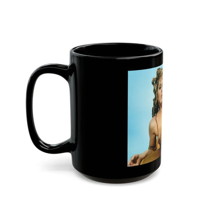 Julie Ege #22 (Vintage Female Icon) Black Coffee Mug-Go Mug Yourself