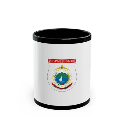 Flag of West Sulawesi Indonesia - Black Coffee Mug-11oz-Go Mug Yourself