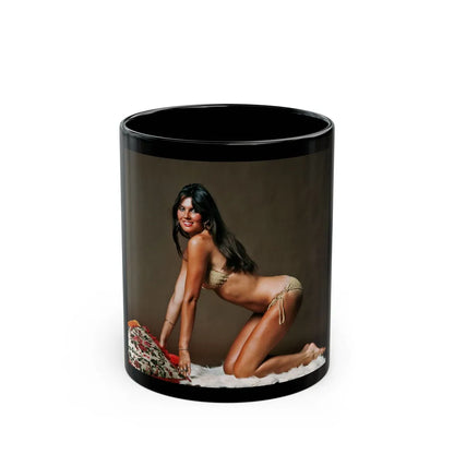 Caroline Munro #257 (Vintage Female Icon) Black Coffee Mug-11oz-Go Mug Yourself