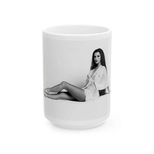 Jane Seymour #53 (Vintage Female Icon) White Coffee Mug-15oz-Go Mug Yourself