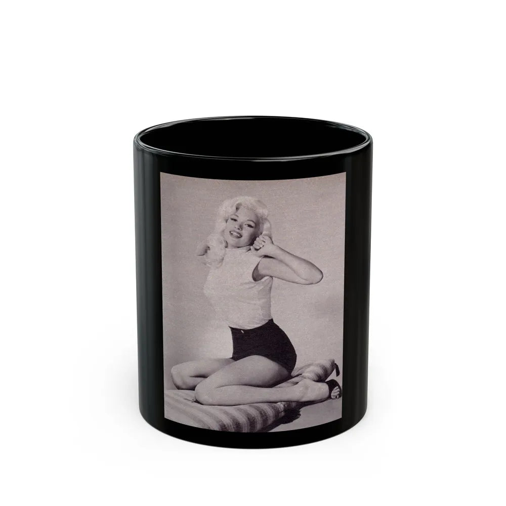 Jayne Mansfield #226 (Vintage Female Icon) Black Coffee Mug-11oz-Go Mug Yourself