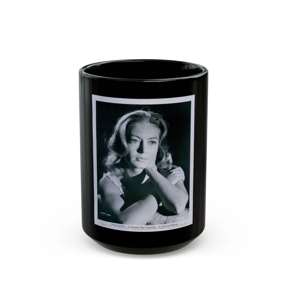 Janette Scott #20 (Vintage Female Icon) Black Coffee Mug-15oz-Go Mug Yourself