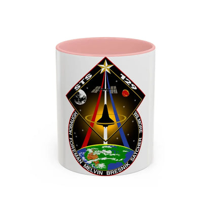 STS 129 (NASA) Accent Coffee Mug-11oz-Pink-Go Mug Yourself