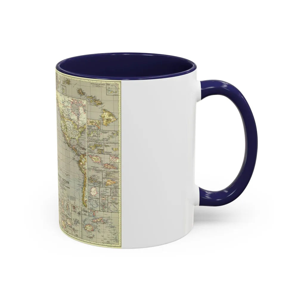 Pacific Ocean (1936) (Map) Accent Coffee Mug-Go Mug Yourself