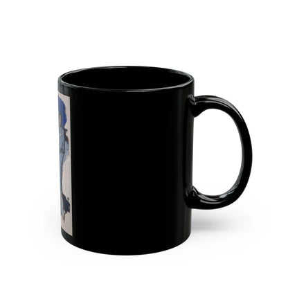 Couple Standing in Dunes, McCalls magazine story illustration - Black Coffee Mug-Go Mug Yourself