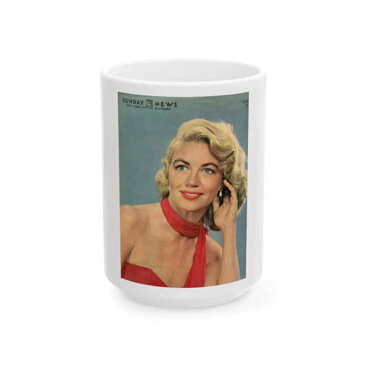 Dorothy Malone #176 - Mag. Cover (Vintage Female Icon) White Coffee Mug-15oz-Go Mug Yourself