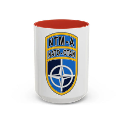 NATO Training MissionAfghanistan (U.S. Army) Accent Coffee Mug-15oz-Red-Go Mug Yourself