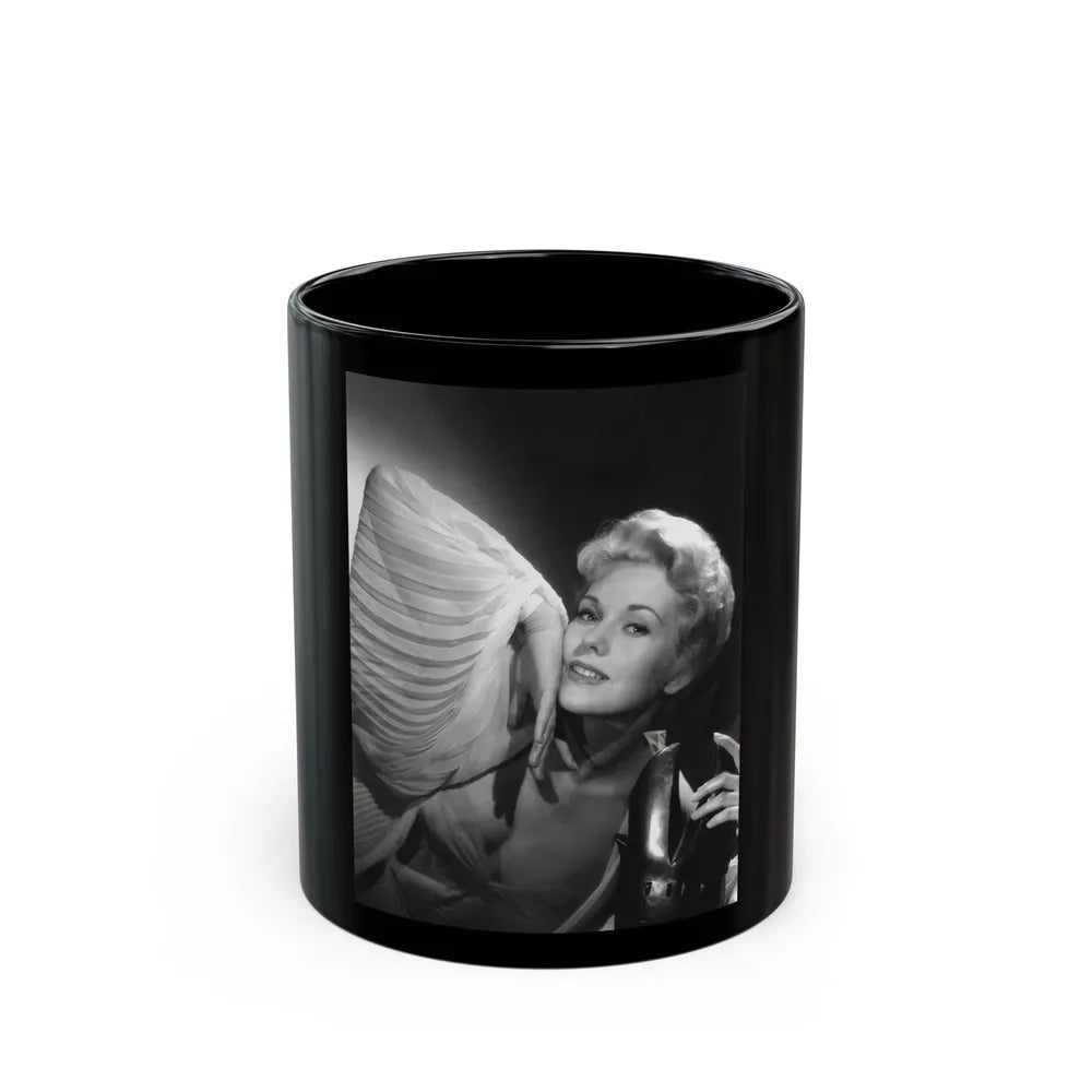 Kim Novak #391 (Vintage Female Icon) Black Coffee Mug-11oz-Go Mug Yourself