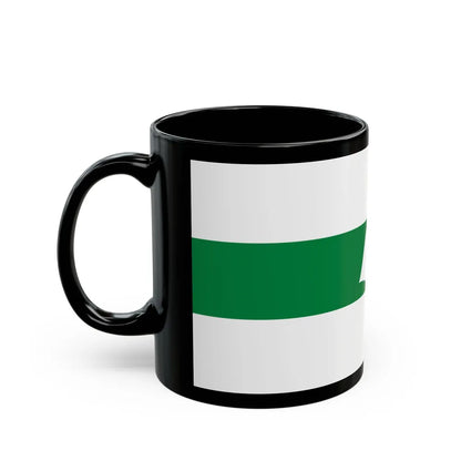 Flag of Kurgan Oblast Russia - Black Coffee Mug-Go Mug Yourself