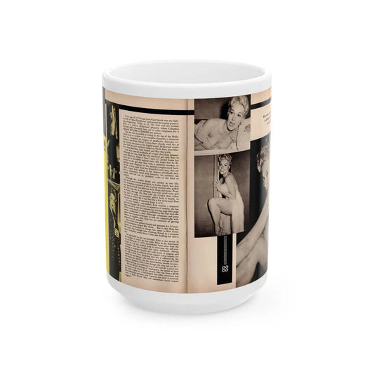 Kim Novak #344 (Vintage Female Icon) White Coffee Mug-15oz-Go Mug Yourself