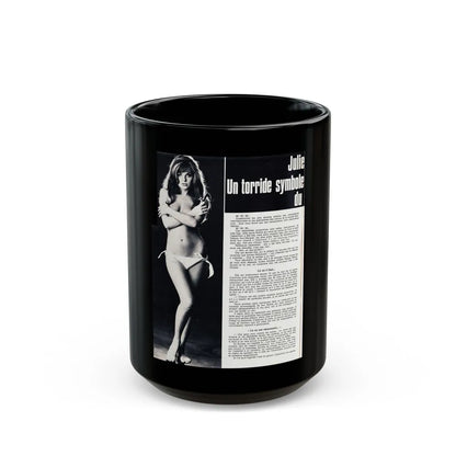 Julie Ege #186 (Vintage Female Icon) Black Coffee Mug-15oz-Go Mug Yourself