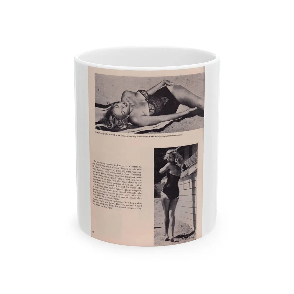 Eve Meyer #25 (Vintage Female Icon) White Coffee Mug-11oz-Go Mug Yourself